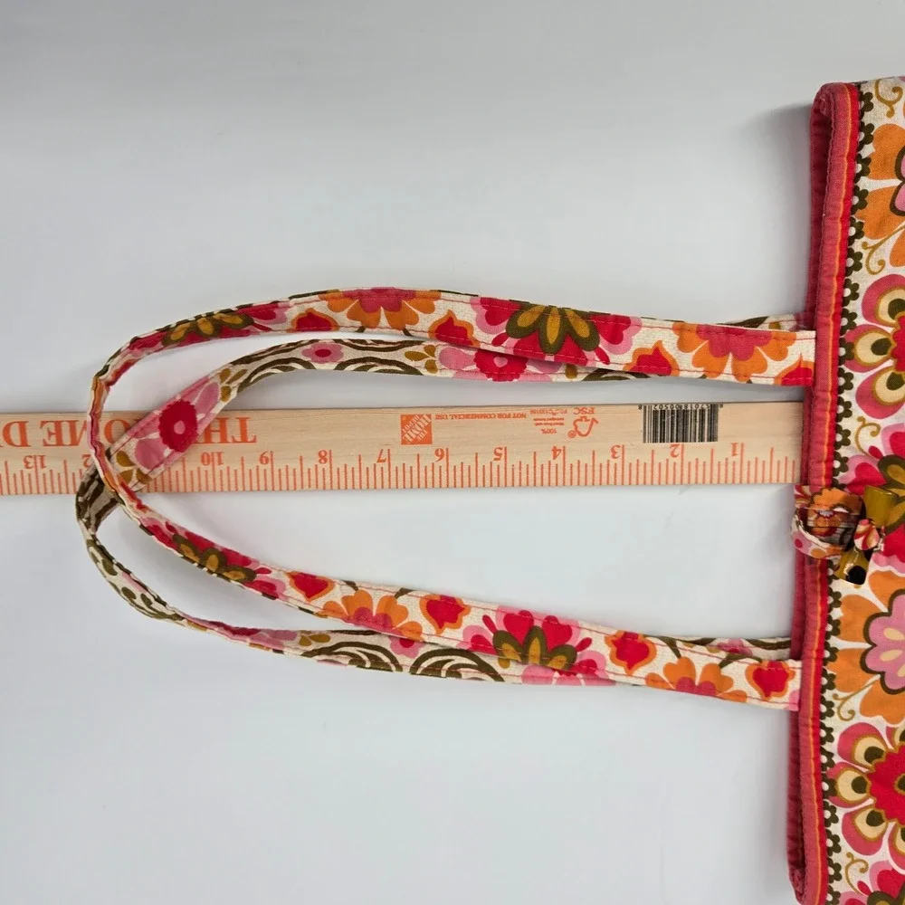 Vera‎ Bradley Folkloric Quilted Cotton Toggle Clasp Shoulder Tote Bag